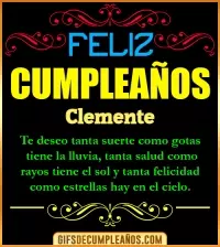 GIF Frases de Cumpleaños Clemente